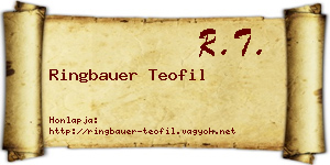 Ringbauer Teofil névjegykártya